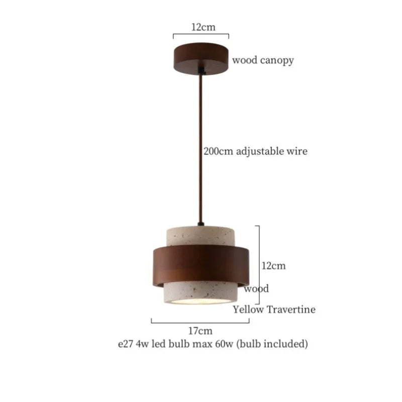 Travertine Wabi Sabi Lamp