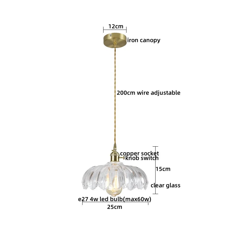 Glass LED Hanging Light