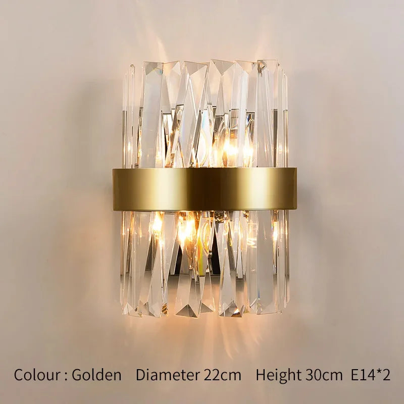 Gold Crystal Modern Wall Lights