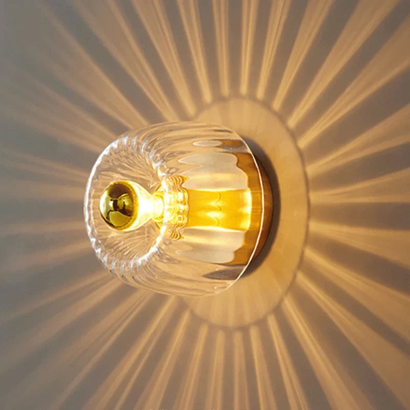 Copper Glass Wall Sconce Clear Shade Study