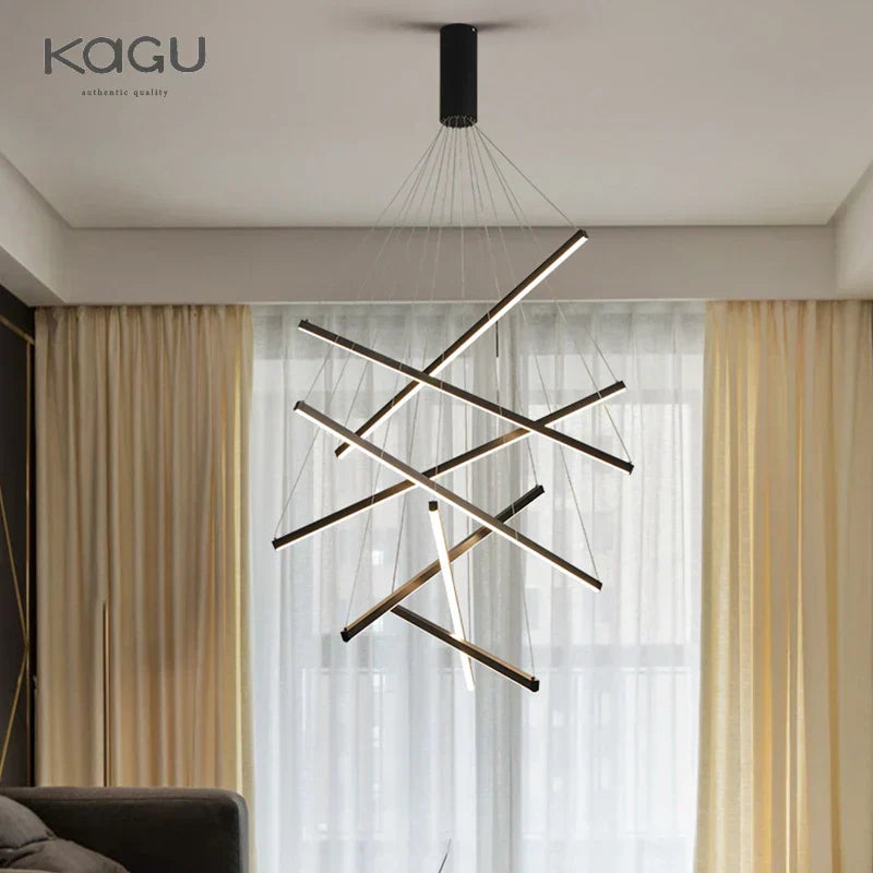 Modern LED Stair Hall Chandelier