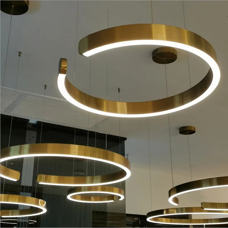 Gold LED Hanging Light