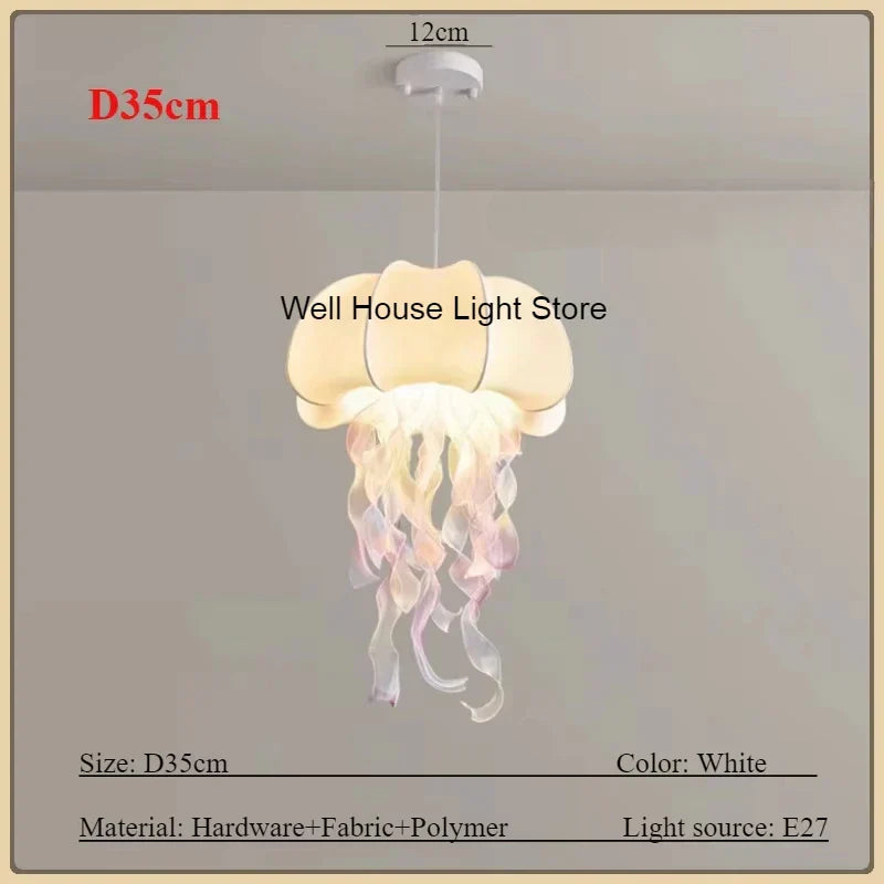 Silk Jellyfish Pendant Chandelier