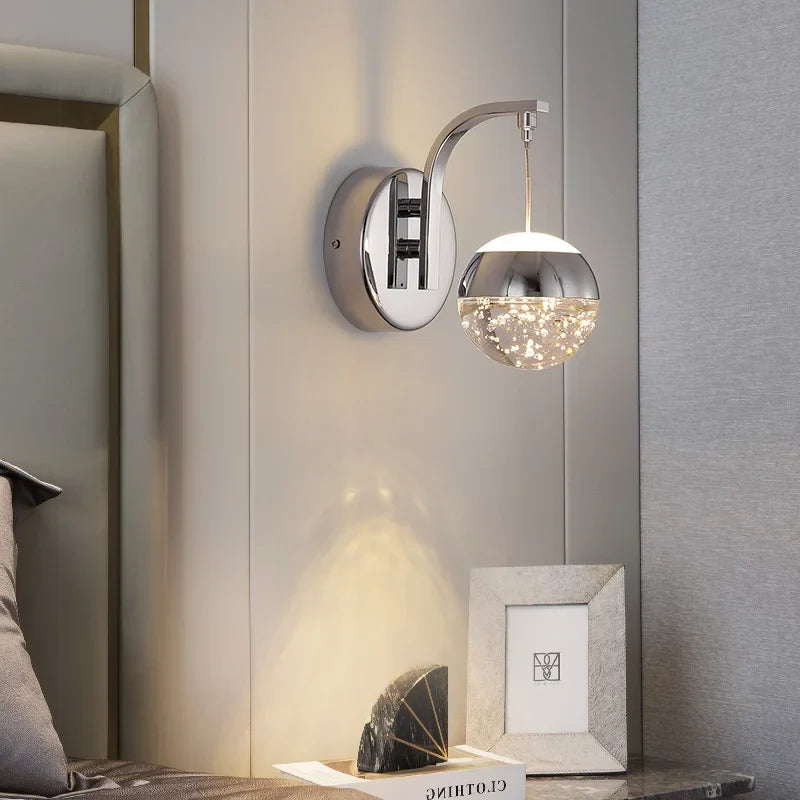 Gold Crystal Bubble Wall Sconce