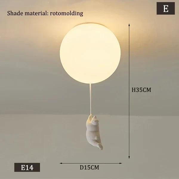 Bear LED Pendant Light Dia30cm Kids Room