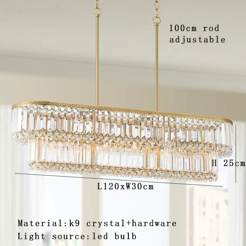 Gold Crystal Multi-layer Lights