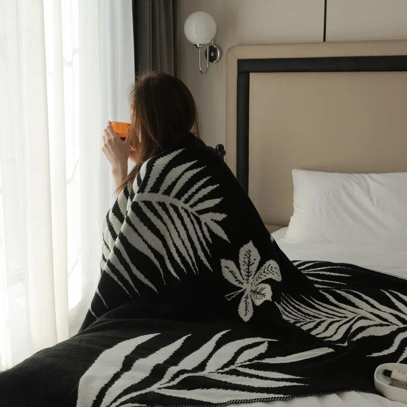 Black White Knit Quilt