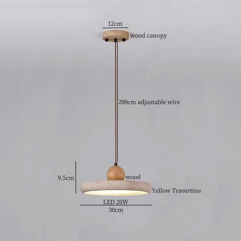 Travertine Vintage Pendant Light