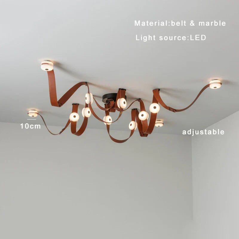 Leather Marble Dimmable Pendant