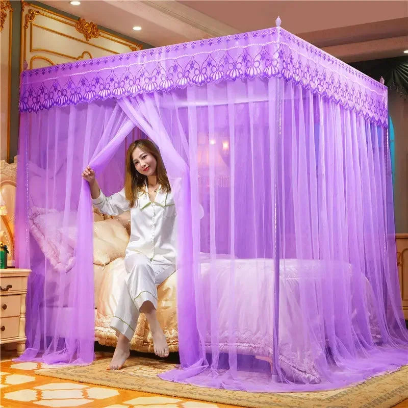 Pleated Lace Bed Canopy