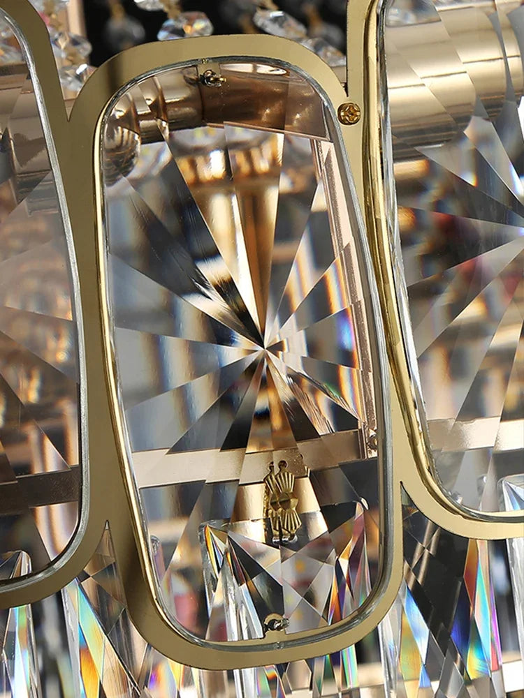 Crystal Gold Chandelier Light 100x135cm