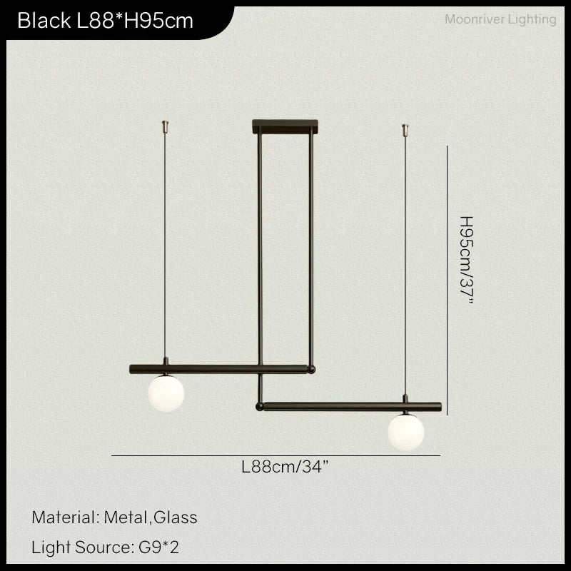 Modern Linear Hanging Chandelier