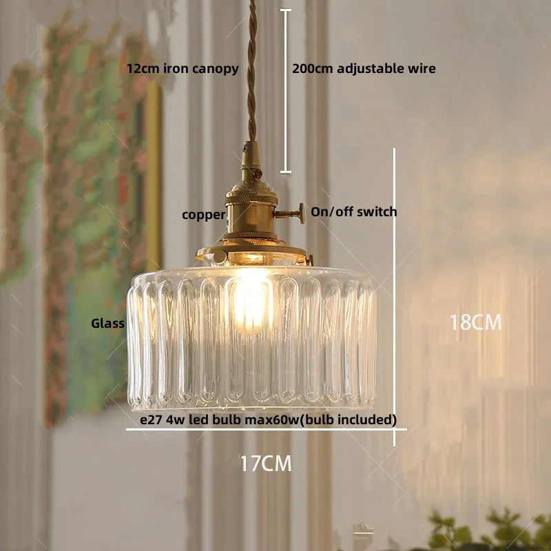 Green Glass Pendant Light 3-Head Adjustable Wire