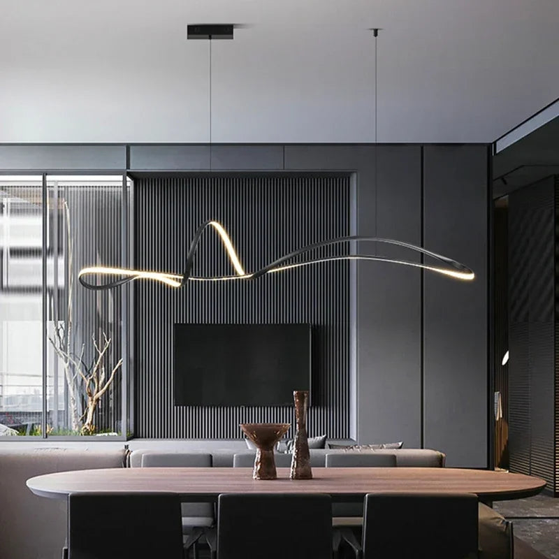 Gold Nordic Pendant Light Minimalist L150cm