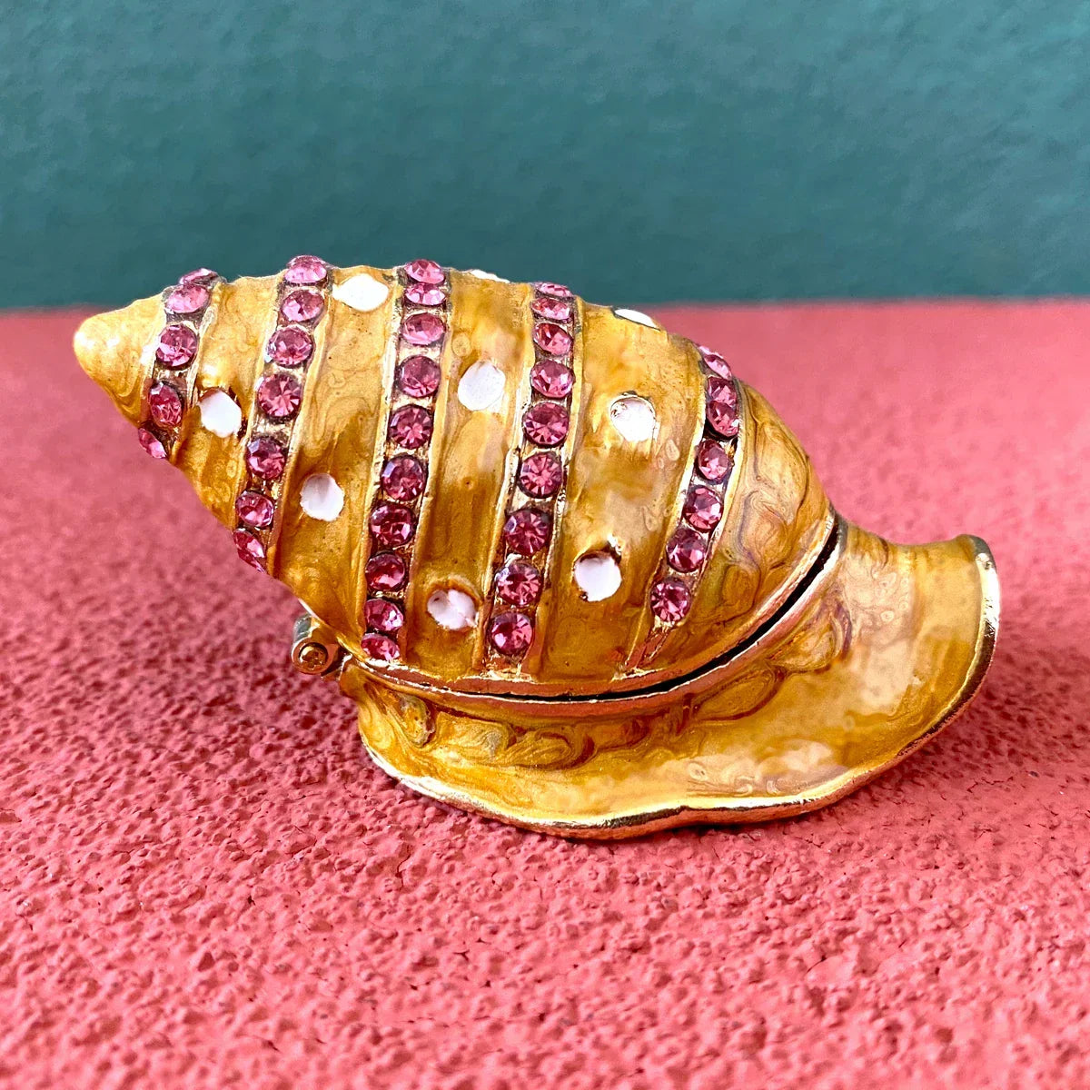 Enamel Conch Trinket Box