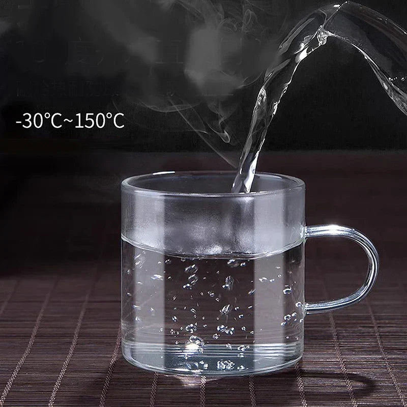 Silver Glass Coffee Cups