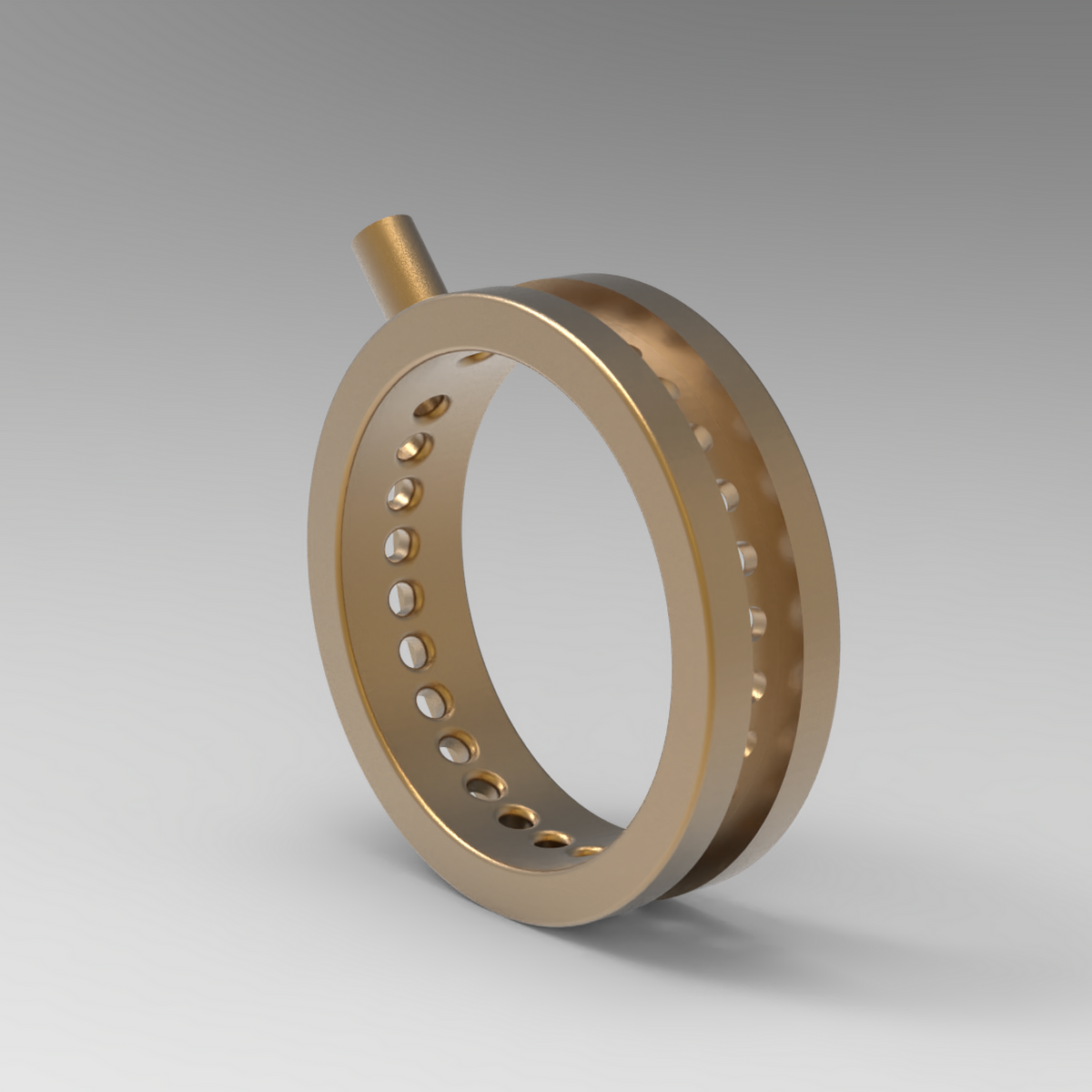 Channel Stone Setting Practice Ring, includes 2.5mm CZ