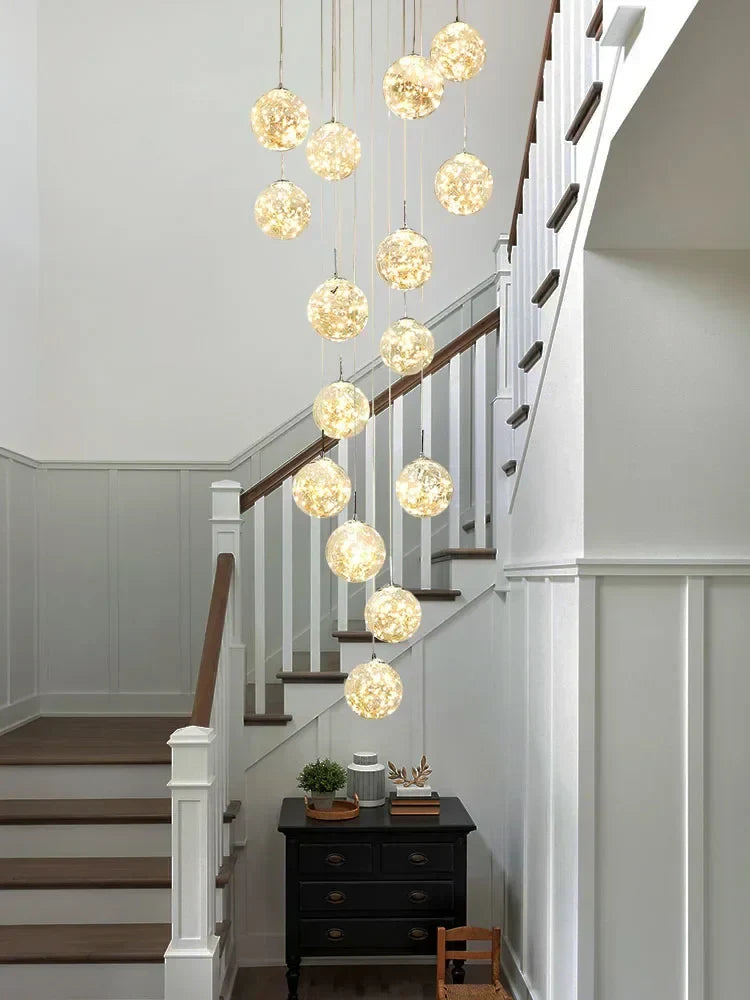 Gold Round Ball Chandelier