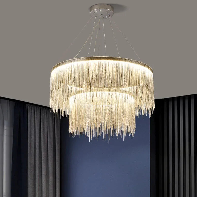 Aluminum Waterfall Pendant Light