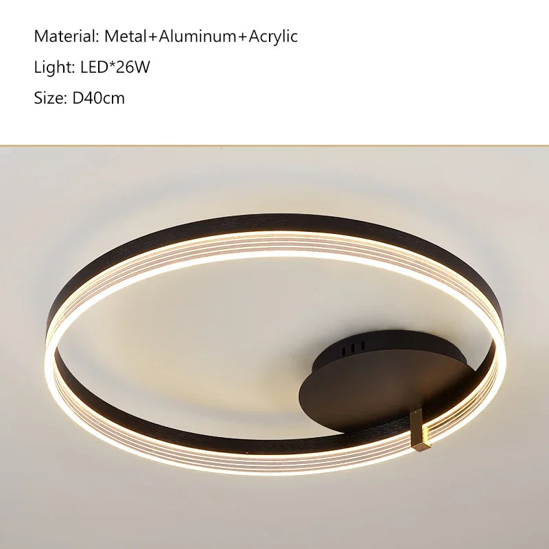 Gold Acrylic Round Light