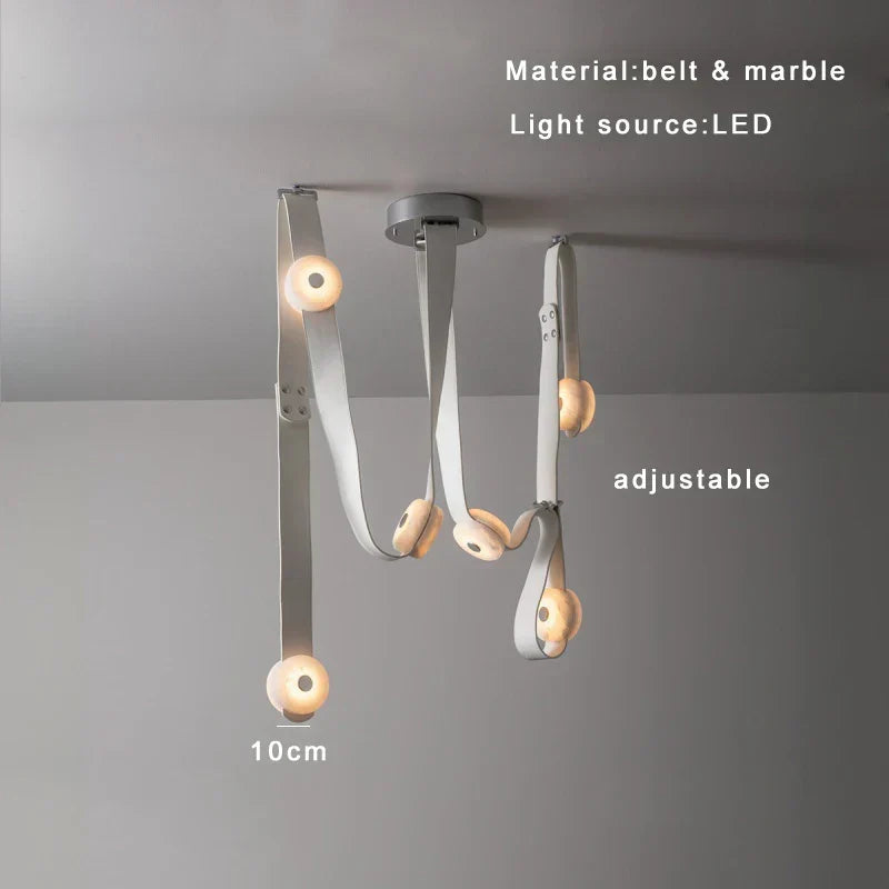 Leather Marble Ceiling Light