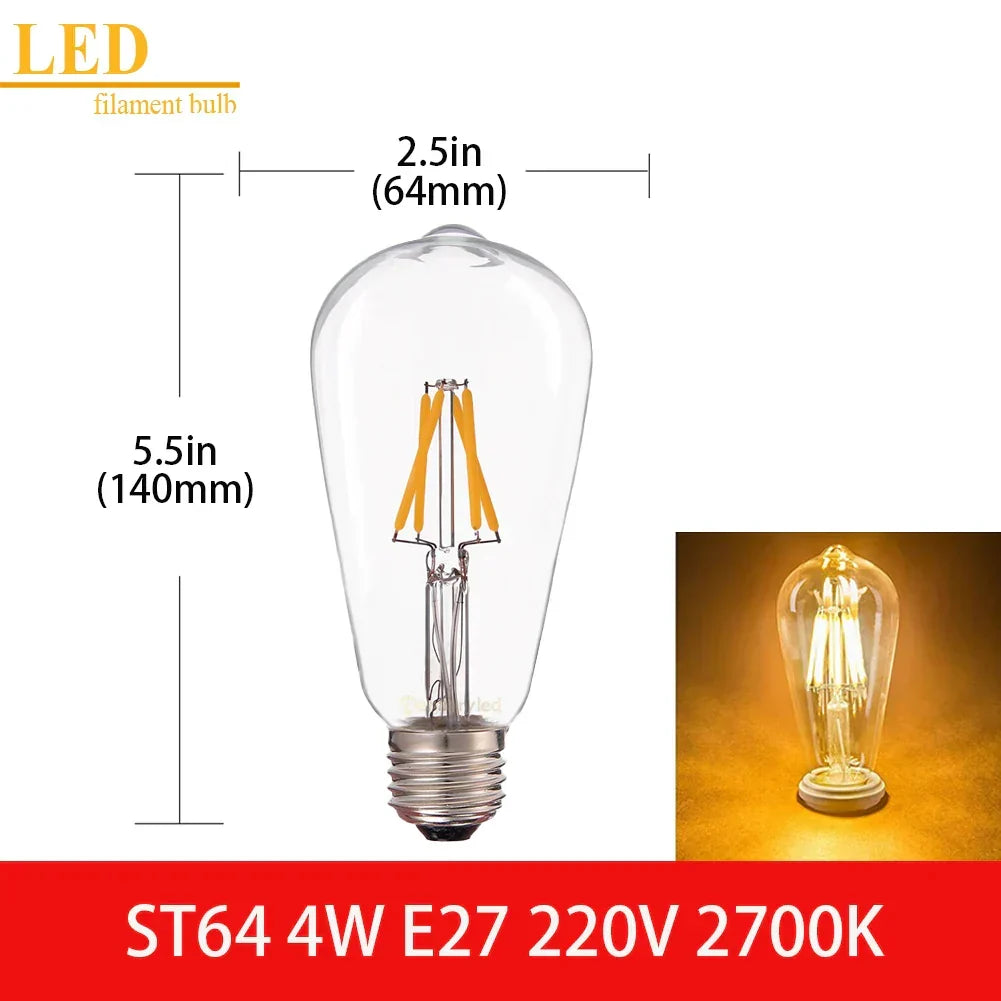 Clear Glass Vintage Bulb