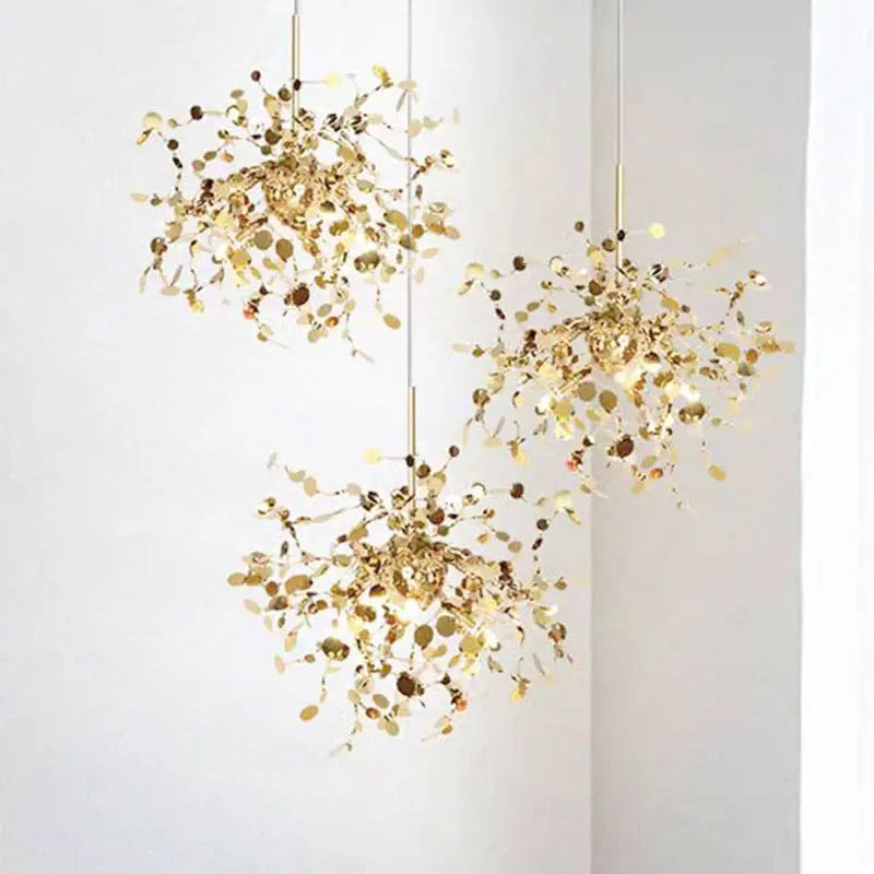 Gold 60cm 3-Light LED Pendant Light