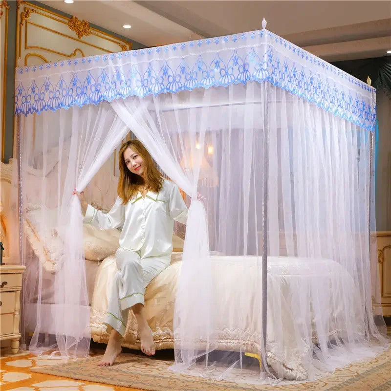 Lace Pleated Bed Canopy