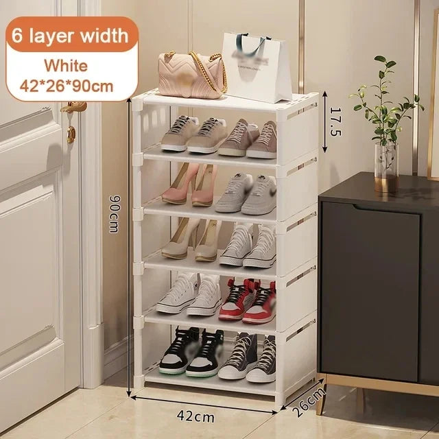 Multi-Layer Stackable Shoe Cabinet Shoes Storage Rack foldable free combination shoe rack For Entry Wall Corner Shoes Shelf