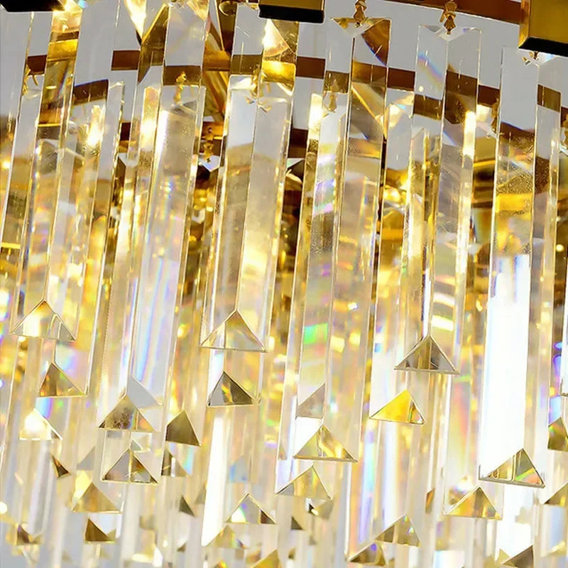 Golden Crystal Dining Chandelier