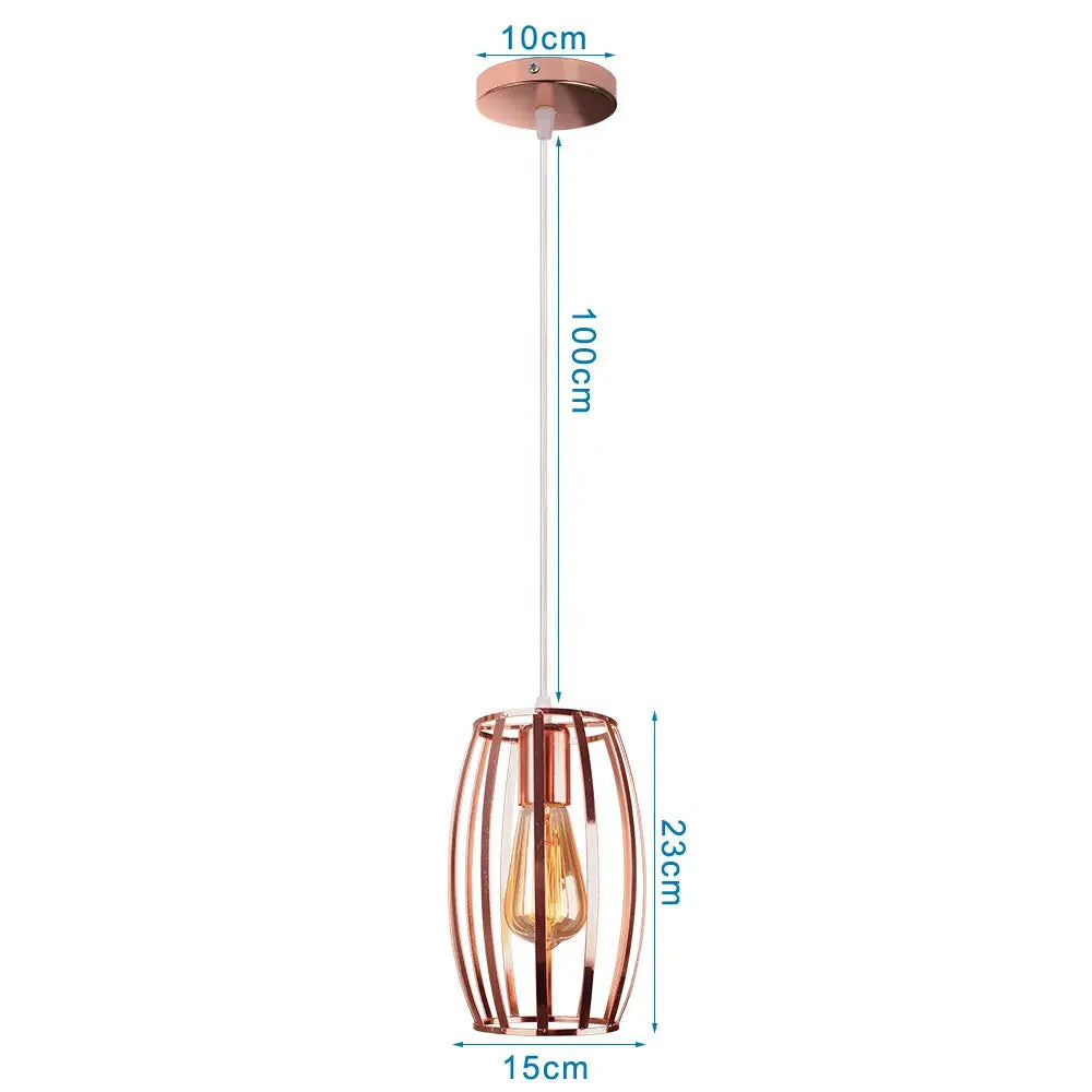 Gold Industrial Pendant Light Adjustable Height