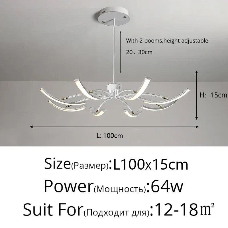 LED Bedroom Study Chandelier