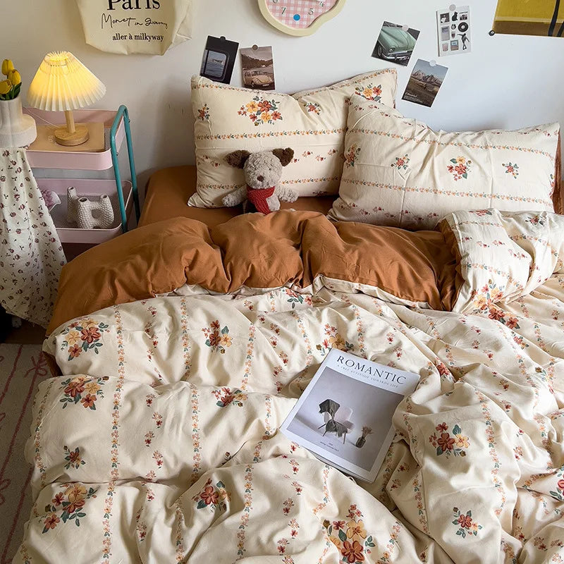 Floral Cotton Duvet Cover