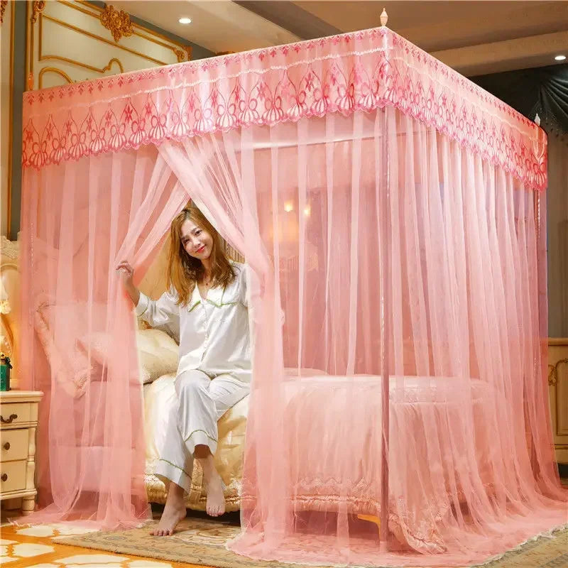 Pleated Lace Bed Canopy