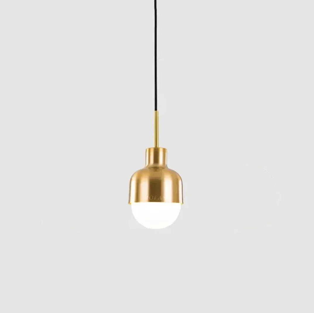Gold Iron Pendant Lamp With Plated Metal Finish
