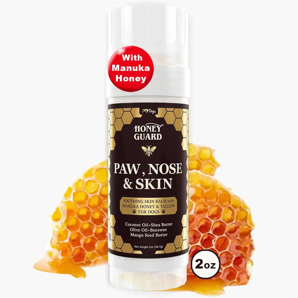 iHeartDogs Honey Guard Paw Nose & Skin Dog Healing Balm - Manuka Honey Tallow Shea Butter & Mango Seed Oil - 2oz