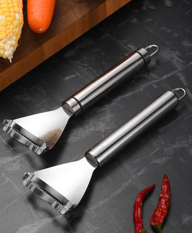 2x Corn Cob Peeler Stainless Steel Thresher Stripper Remover Kitchen Cutter Tool