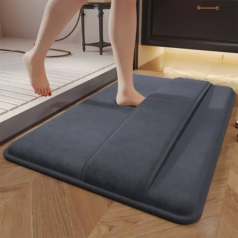 Gray Velvet Floor Mat