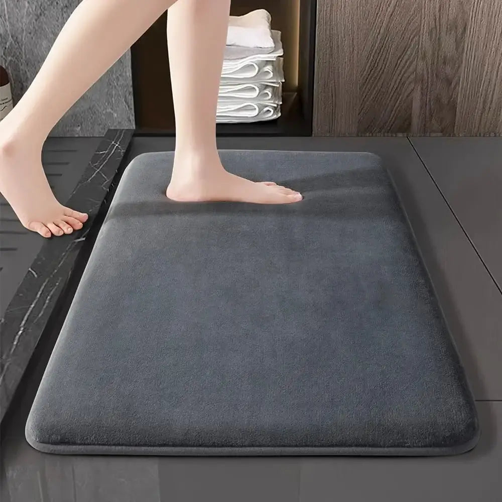 Gray Velvet Floor Mat