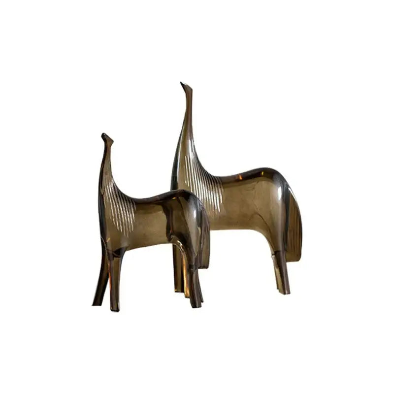 Amber Glass Horse Sculpture