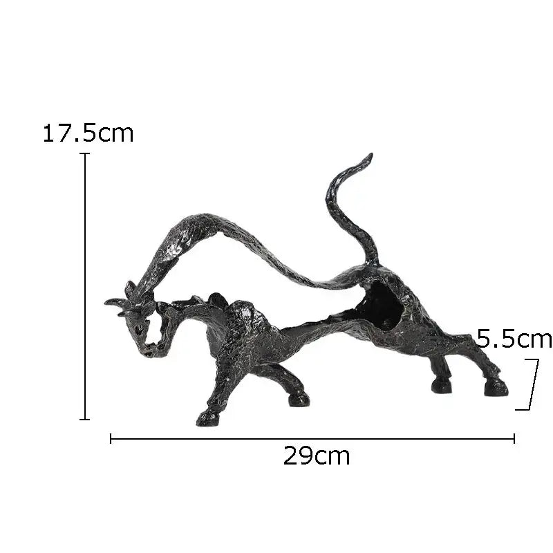 Black Cast Iron Bull