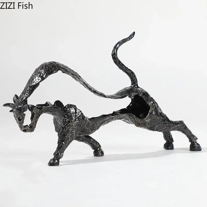 Black Cast Iron Bull