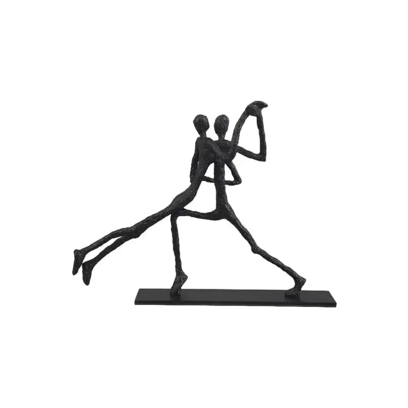 Black Geometric Couple Sculpture