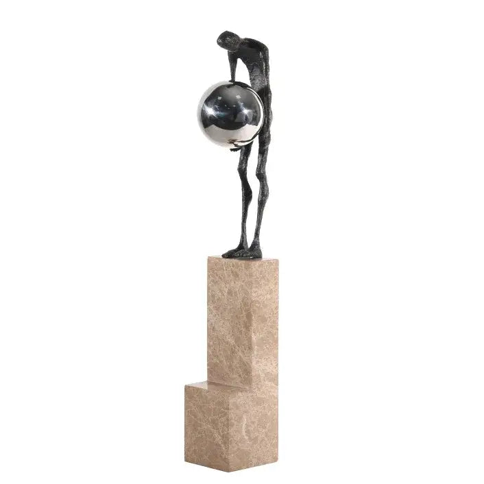 Black Gold Gymnast Sculpture
