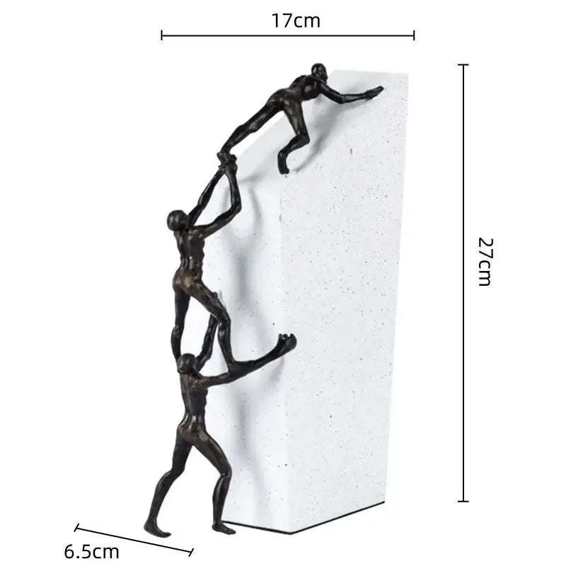 Black Gold Gymnast Sculpture