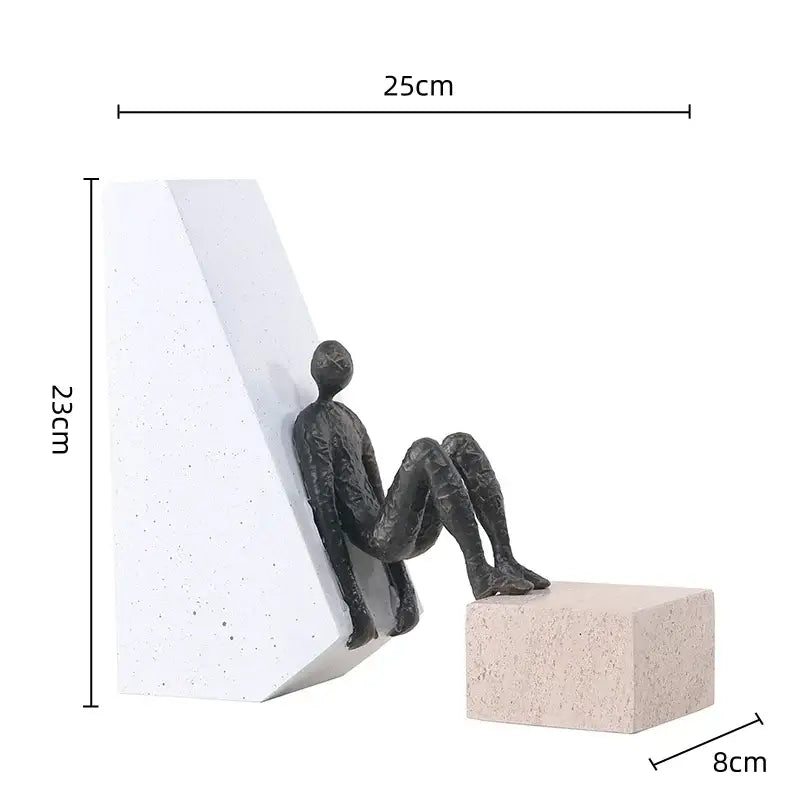 Black Gold Gymnast Sculpture