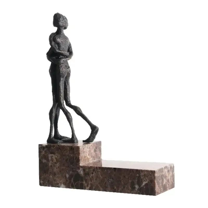 Black Gold Gymnast Sculpture