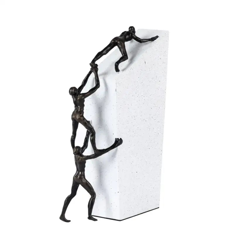 Black Gold Gymnast Sculpture