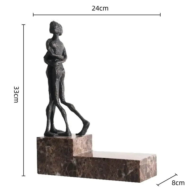 Black Gold Gymnast Sculpture