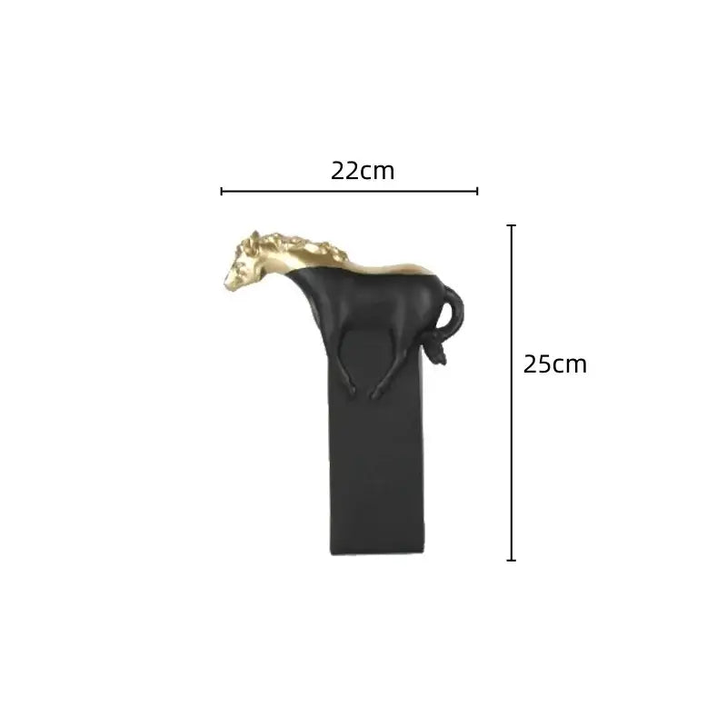 Black Gold Resin Statue